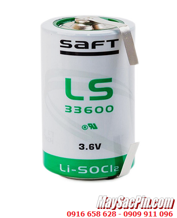 Pin SAFT LS33600 (chân thép hàn); Pin nuôi nguồn PLC Saft LS33600 lithium 3.6v D 17000mAh _Xuất xứ Pháp